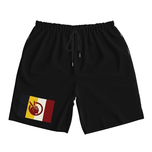 Flag of The American Indian Movement Men's Quick-Dry Board Shorts 7