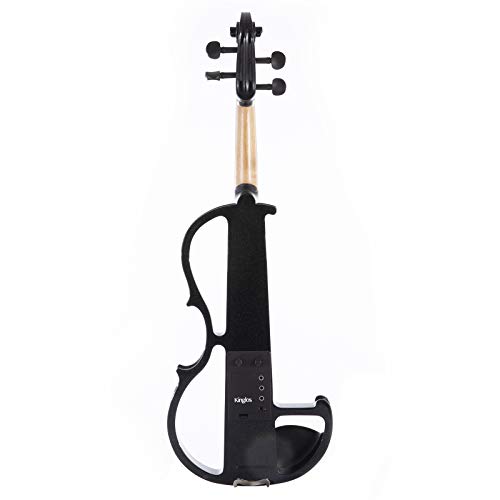 Kinglos 4/4 Blue Fire Colored Solid Wood Intermediate-B Electric/Silent Violin Kit With Ebony Fittings Full Size (Dszb0015) #TOP2