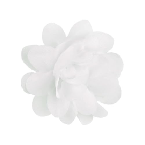Anevous 30 Stück Chiffon Blume Patches, Blume Applique Applikationen, Stoff Flicken zum Aufnähen, Dekorative Aufnähe für Kleidung DIY Nähen Handwerk Stirnbänder Zubehör,Weiß