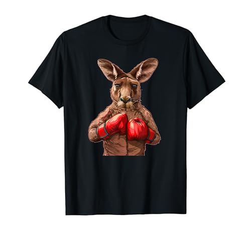 Cool Australian Kangaroo with boxing Gloves Costume T-Shirt