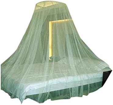 HARIOM Plastic Mosquito Bed Net Round - Size: L9 x W6 X H6 Feet (Green)