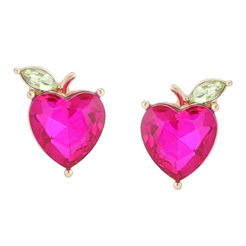 Betsey Johnson Women's Straight A's Apple Stud Earrings2