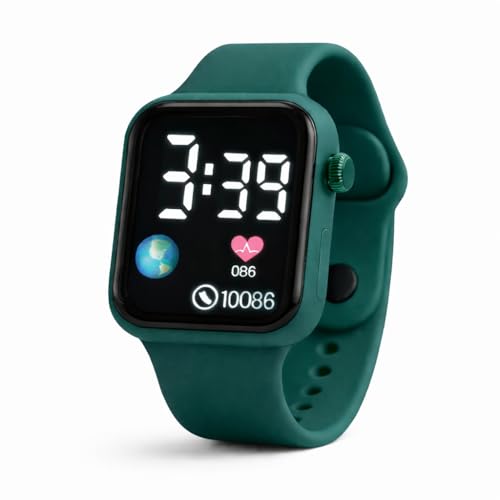 Image of Matrix Junior Luminous LED Display Digital Watch | Water Proof | Silicone Strap | for Boy & Girls (Teal)