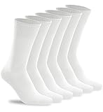 HAVE A TREE Mens Dress Socks White Long Socks For Business Men Casual Socks 3-12Pack (H004-3W)