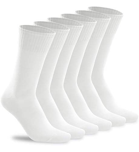 HAVE A TREE Mens Dress Socks White Long Socks For Business Men Casual Socks 3-12Pack