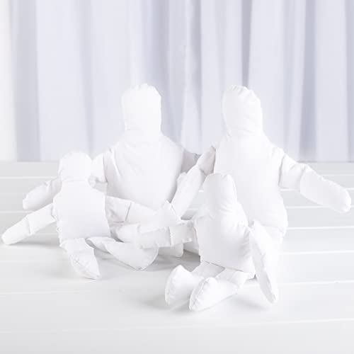 Grupo de 4 cuerpos de muñeca de tela 8 y 12 pulgadas miniatura 3