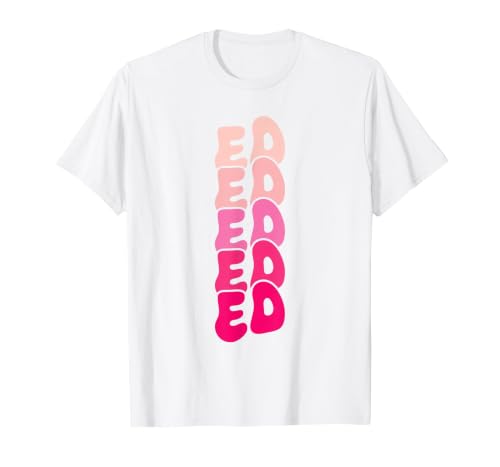 ED Vintage Personalized Name I Love ED T-Shirt, Men, White, Large