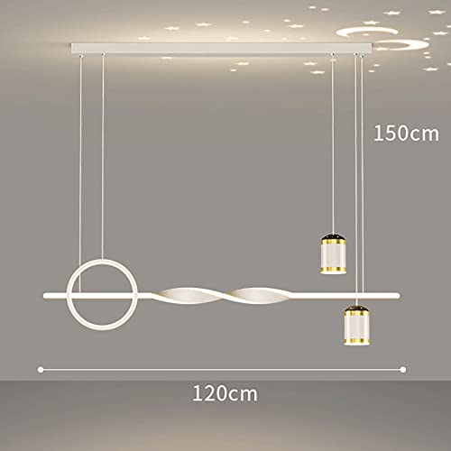 Lustre LED à intensité variable suspension longue 120cm ciel étoilé - 5
