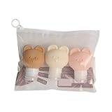 Botellas de viaje para artículos de tocador y latas de fugas, recipientes líquidos rellenables, accesorios de silicona para apretón de champú, fugas de tamaño de prueba
