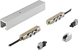 Dormakaba Schiebetür-Set Agile 50 Alu EV 1 silberfarbig Deckenmontage