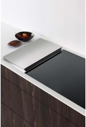 NOVY 3711 Fryer installed next to a hob with its stainless steel cover