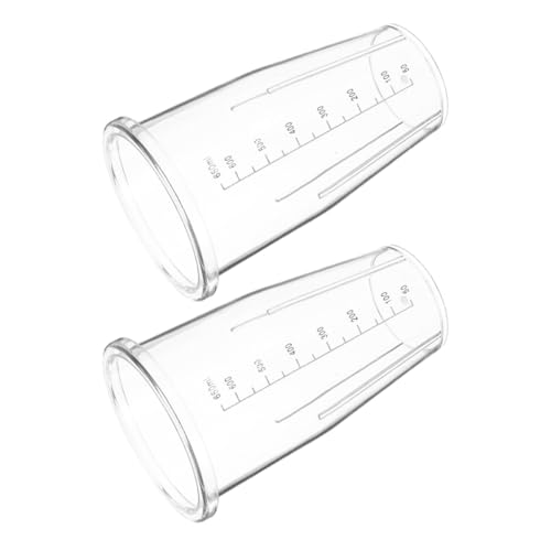 ULTECHNOVO 2 Vasos de Repuesto para Licuadora de 650 Ml, Vaso Graduado Transparente de Plástico Resistente para Batidos, Jugos y Proteínas, Compatible con Varias Marcas, Apto para Cocina