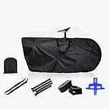 【2025年のNEWスタイル】自転車用輪行袋 420D厚手収納バッグ 27.5インチ マウンテンバイク/MTB/700Cロードバイク対応 輪行バッグ 防水 持ち運び 便利 車載 保管用 自転車収納バッグ付き（168*88cm）