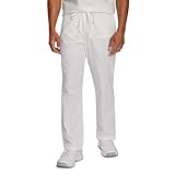 ScrubZone Unisex Scrub Pant, White, 3X-Large