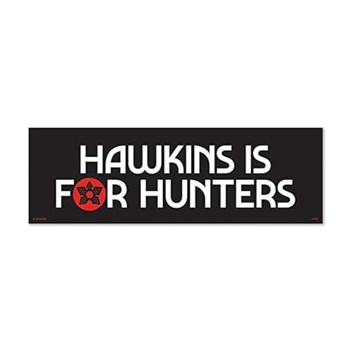 Image of Genuine Fred Stranger Things, Bumper Magnet, Hawkins is for Hunters, Multicolored