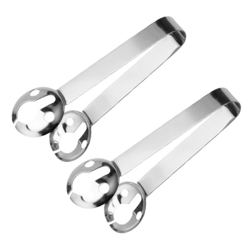 LABRIMP 2pcs Fine Mesh Tea Strainer Bag Stainless Steel Tea Bag Holder Spoon Heat Resistant Easy Clean Kitchen Bar Tools