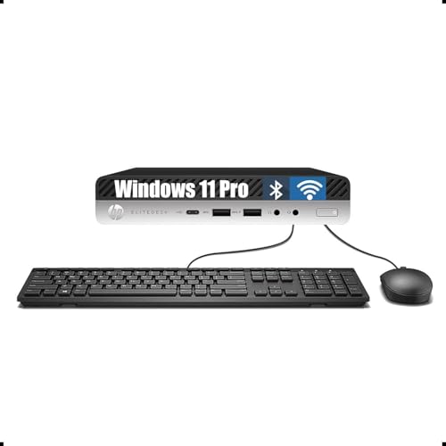 HP EliteDesk 800 G5 Mini PC Computer i5-9500t Win11(Renewed)