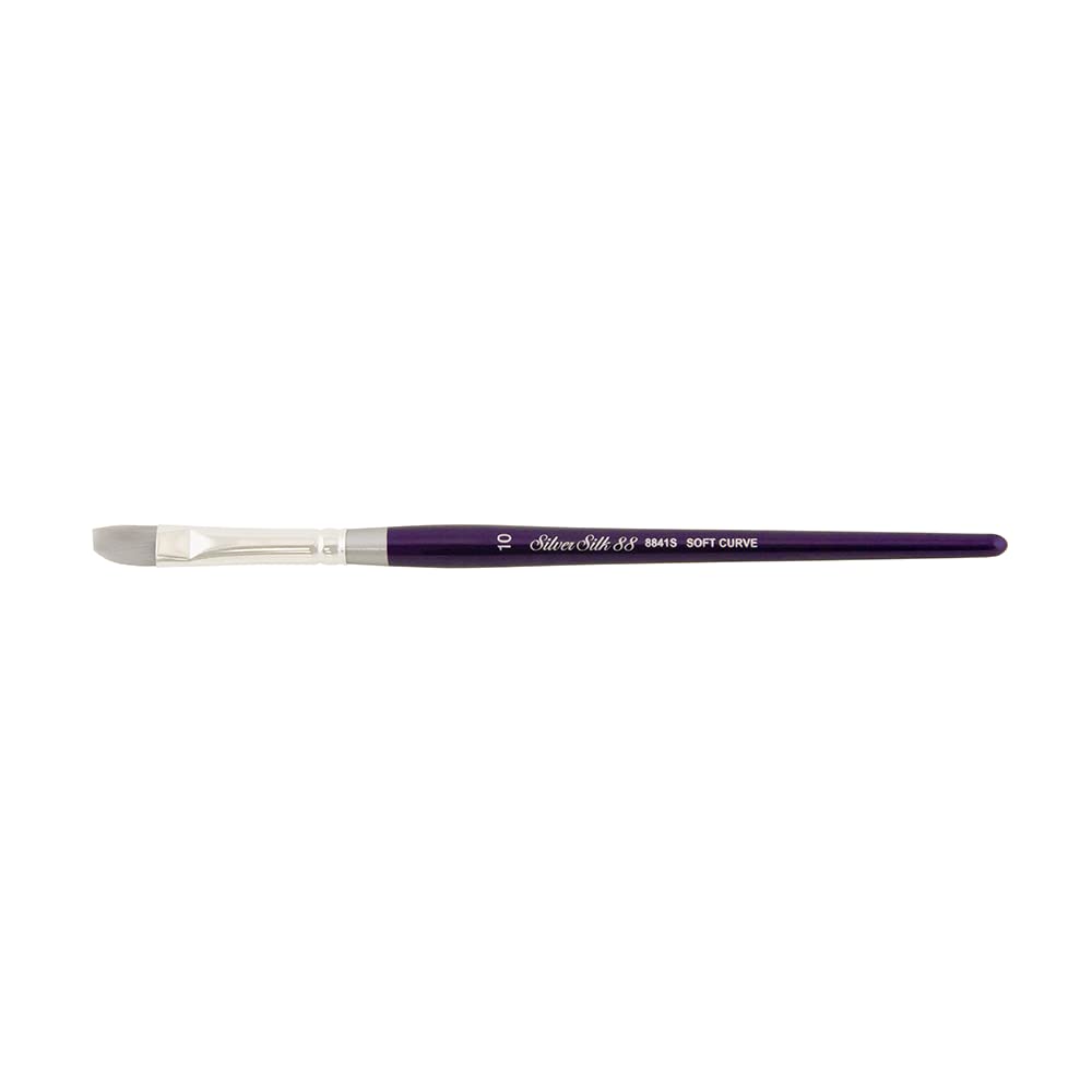 Silver Brush Limited Silver Silk 88 Soft Curve Acrylic Paintbrush, Size 10