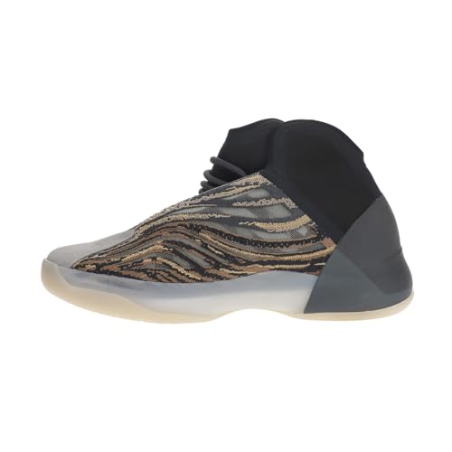 Image of adidas Yeezy Quantum Lace-Up Sneakers- Knitted Elastic Collar, Mesh Upper with RPU Cage, Boost Cushioning - Yeezy Shoes