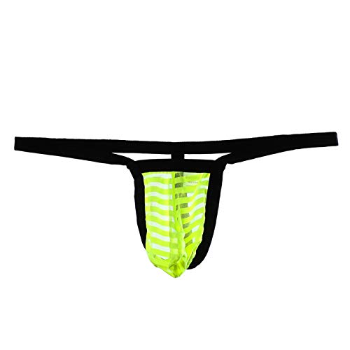 Casey Kevin Neon-Gelb Herren-String Mesh