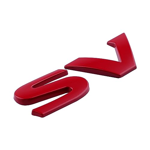 Image of 1PC SV Emblem for Car Decoration Metal Badges 3D SV Sticker Decal Fender Sticker Badges Nameplate Easy Installation for Car /SUV /Truck (Red)
