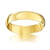 Theia 9ct Yellow Gold Heavy D Shape Polished 4mm Wedding Ring - Size Z+3 #1