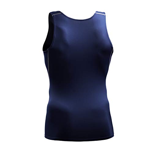 Nishore Camiseta masculina de compressão com 3 pacotes de secagem rápida colete de secagem rápida co