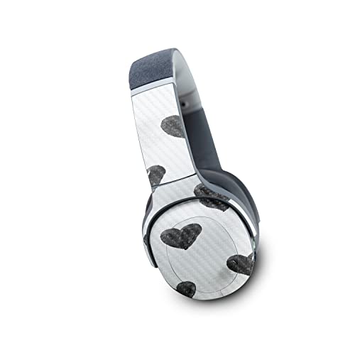 Image of MightySkins Carbon Fiber Skin Compatible with Skullcandy Crusher Evo Wireless - Ink Hearts | Protective, Durable Textured Carbon Fiber Finish | Easy to Apply | Made in The USA