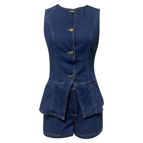Cowgirl Cami Regata 2 Peças Combinando Shorts para Mulheres Verão Outono Jeans Camisetas Shorts Conj