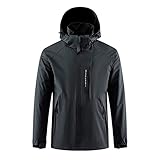 SRZYMJ Mantel Herren Lang Winter Wintermantel Kurz Übergangsjacke Schwarz Weiß Outdoor Jacket Jacke Winterjacke Softshelljacke Steppweste Funktionsjacke Parka Winter Schwarz Sportjacke Freizeitjacke