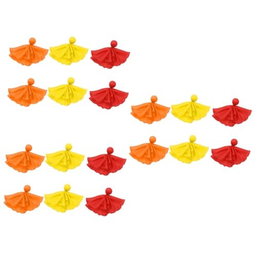 Kisangel 18 Stk Fußball-Straffahne Zubehör für Fußballspiele Flagge des Fußballschiedsrichters Sportzubehör Fahnen werfen Fußball-Sport-Elfmeter-Requisiten gelbe Flagge Lieferungen