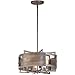 Maxim 25265BWWZ Outland Modern Farmhouse Barnwood & Metal Mesh Panel Drum Pendant Ceiling Light, 6-Light 360 Total Watts, 13"H x 22"W, Barn Wood/Weathered Zinc