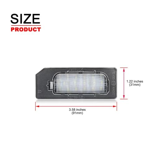 Luz LED de matrícula blanca para Outlander y ASX 2011-2020 impermeable 2 uds 3