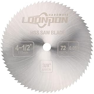 4-1/2 Inch HSS Circular Saw Blade with 3/8 Inch Arbor, 72T Circular Saw Blade for Angle Grinder Cutting Wood, Plastic, PVC