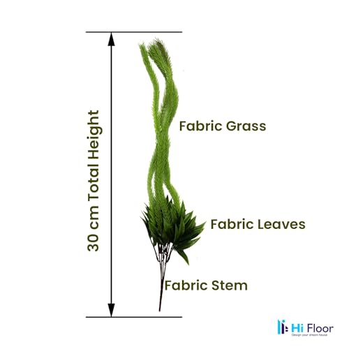 Image of Enhance Your Space with Artificial Leaf Decor Foliage for Stunning Interiors Decorative Items for Home;Office; Room; Living Room; Table; (Without Vase) (Pack of 1, Grean 3)