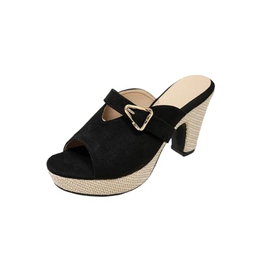 Sandales à talons hauts pour femme grande taille au style décontracté
