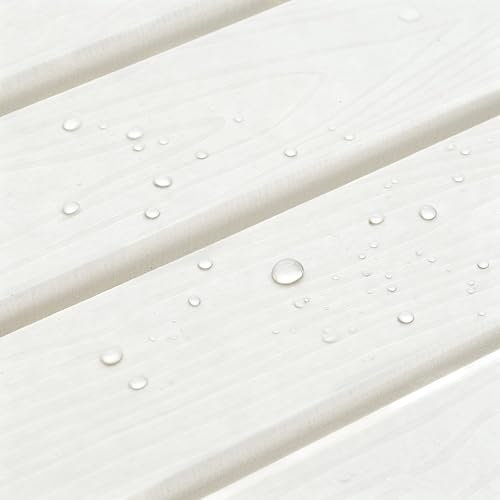 Odporny na warunki atmosferyczne stolik pomocniczy HDPE – 2-poziomowy stolik na patio do paleniska, balkonu, ogrodu, przy basenie i łazience, trwałe, stylowe i wszechstronne meble