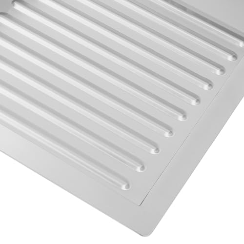 Stainless Steel Laundry Utility Sink with Washboard 27.5 * 18.9in Top Mount&Under Mount Laundry Sink Wash Basin Double Bowl Laundry Pool for Kitchen Balcony Outdoor Use