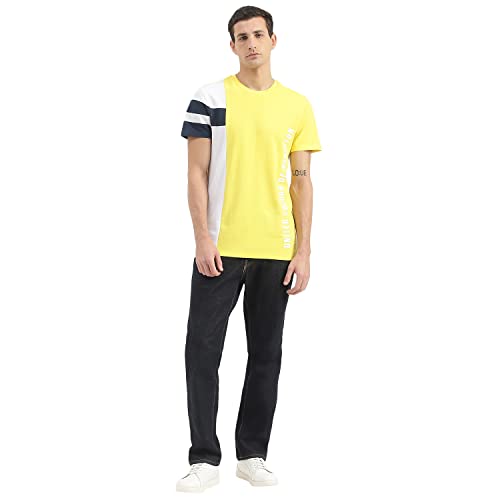 Image of UNITED COLORS OF BENETTON Men's Cotton Printed Regular Fit T-Shirt
