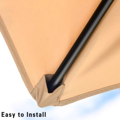Toldo para sombrilla semicircular de 5 varillas tela de recambio exterior 5