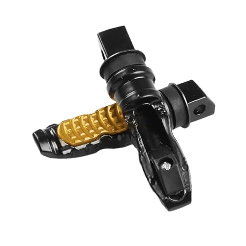 FULUSIC Reposapiés Moto 1 Par De Pedales De Clavijas Traseras para Pasajero De Motocicleta Reposapiés para Patinete Pedal De Motocicleta Pedales Reposapies Moto(Golden)
