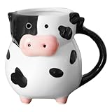 Construction robuste : fabriquée avec précision et soin, cette tasse est conçue pour durer, garantissant une utilisation à long terme sans se casser ni s'écailler facilement, tasse à café en céramique, tasse à café à imprimé vache
