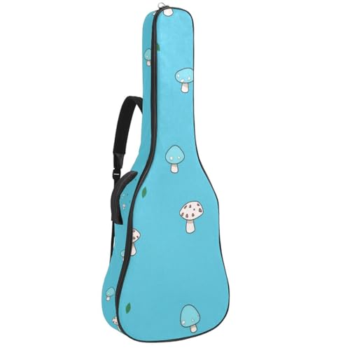 Sac pour guitare 40-42 pouces imperméable bleu motif champignon