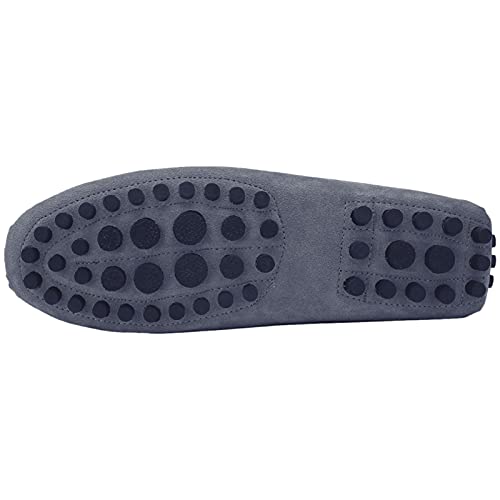 Image of ANUFER Men's Suede Leather Penny Loafers Comfort Driving Shoes Moccasin Slippers