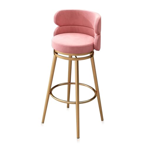Chaise de bar pivotante en velours pour îlot central de cuisine