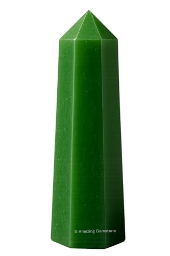 Image of Amazing Gemstone Dark Green Aventurine Crystal Towers - Natural Healing Crystal Point Obelisk for Reiki Healing and Crystal Grid (2 inch to 3 inch INCH)