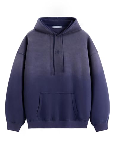 Aelfric Eden Essential Hoodies For Men Acid Wash Gradient Oversized Heavyweight Cotton Plain Hooded Sweatshirt Unisex