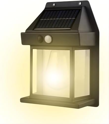 Luminária Solar Externa com Sensor de Presença e Design Vintage —...