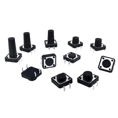 Micro-interrupteur tactile à bouton-poussoir 12x12x12 mm réinitialisation automatique pour PCB - 5