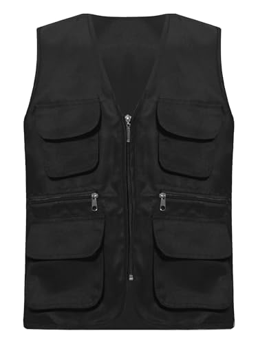 Kids Volunteer Activity Vest Boys Girls Sleeveless Tank Tops Zipper Front Waistcoat Security Work Uniform3